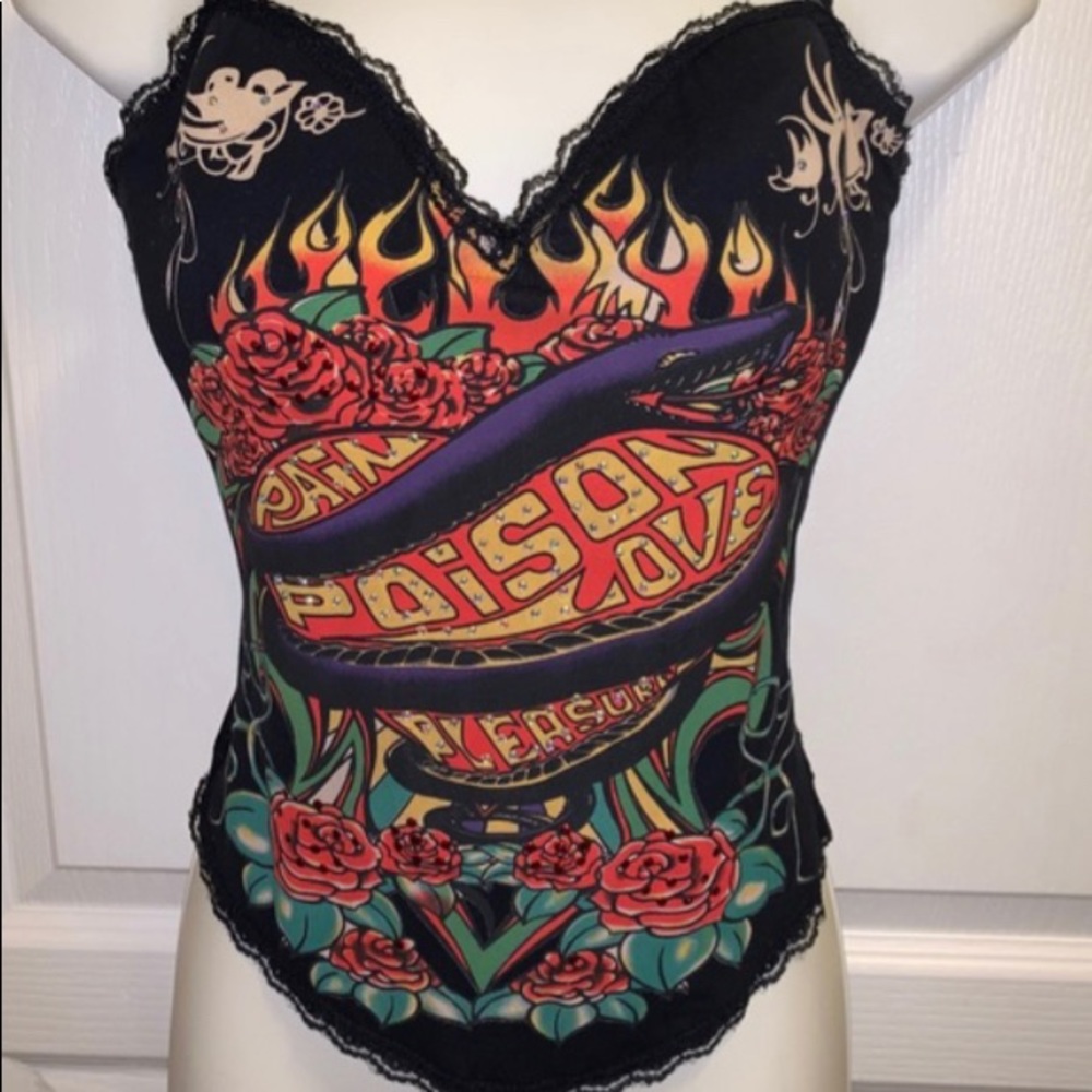 NEW ‘poison love’ CORSET-style top S-2X